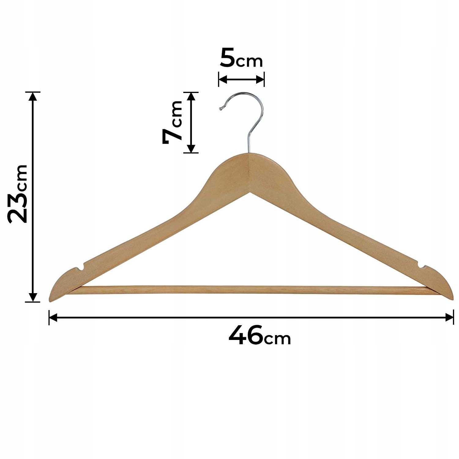 Размер вешалки для одежды