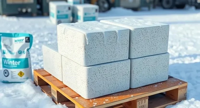 Особенности возведения стен из газобетона в зимний период