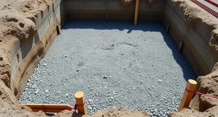 Создание подушки из песка и щебня под фундамент