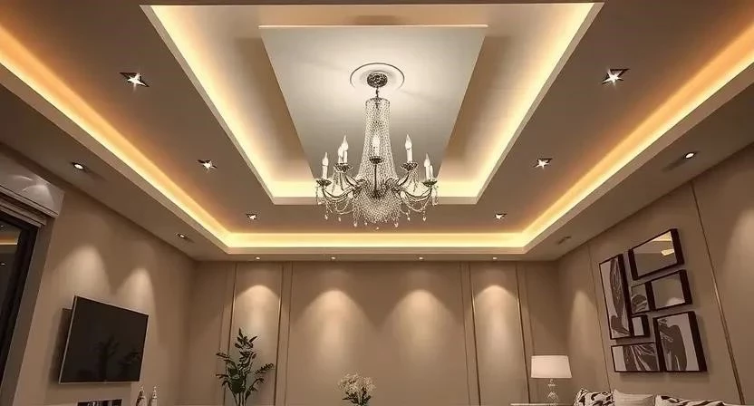 Световой дизайн интерьера гостиной