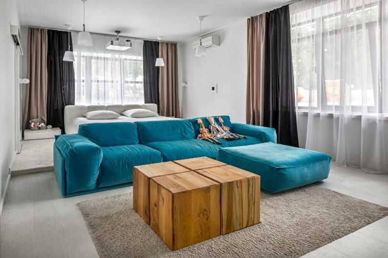 Что выбрать для зонирования комнаты 18 кв. м на спальню и гостиную: перегородки, цвета, мебель, другие решения