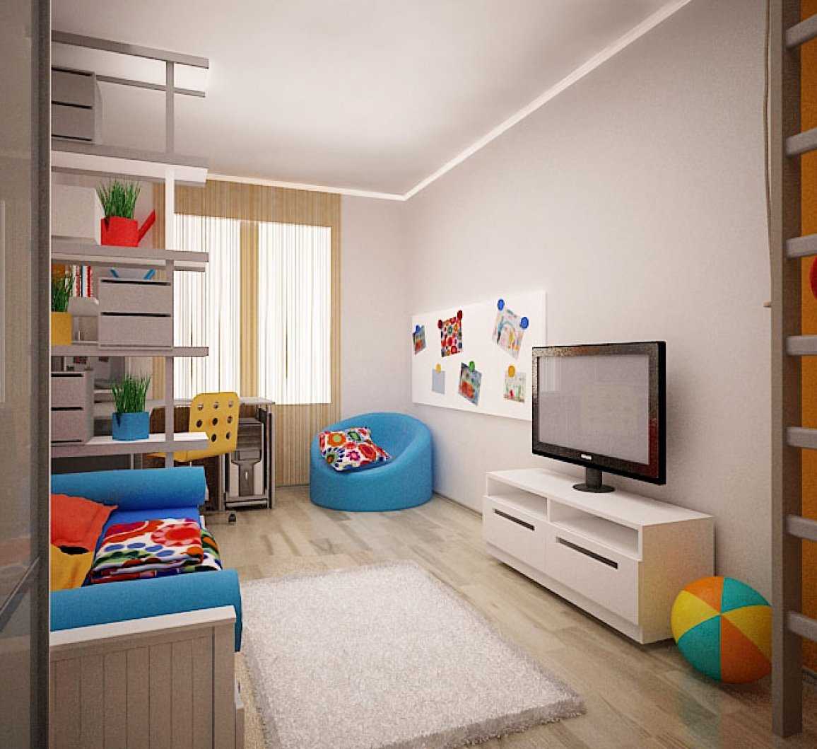 Гостиная и детская в одной комнате: 55 фото, идеи зонирования