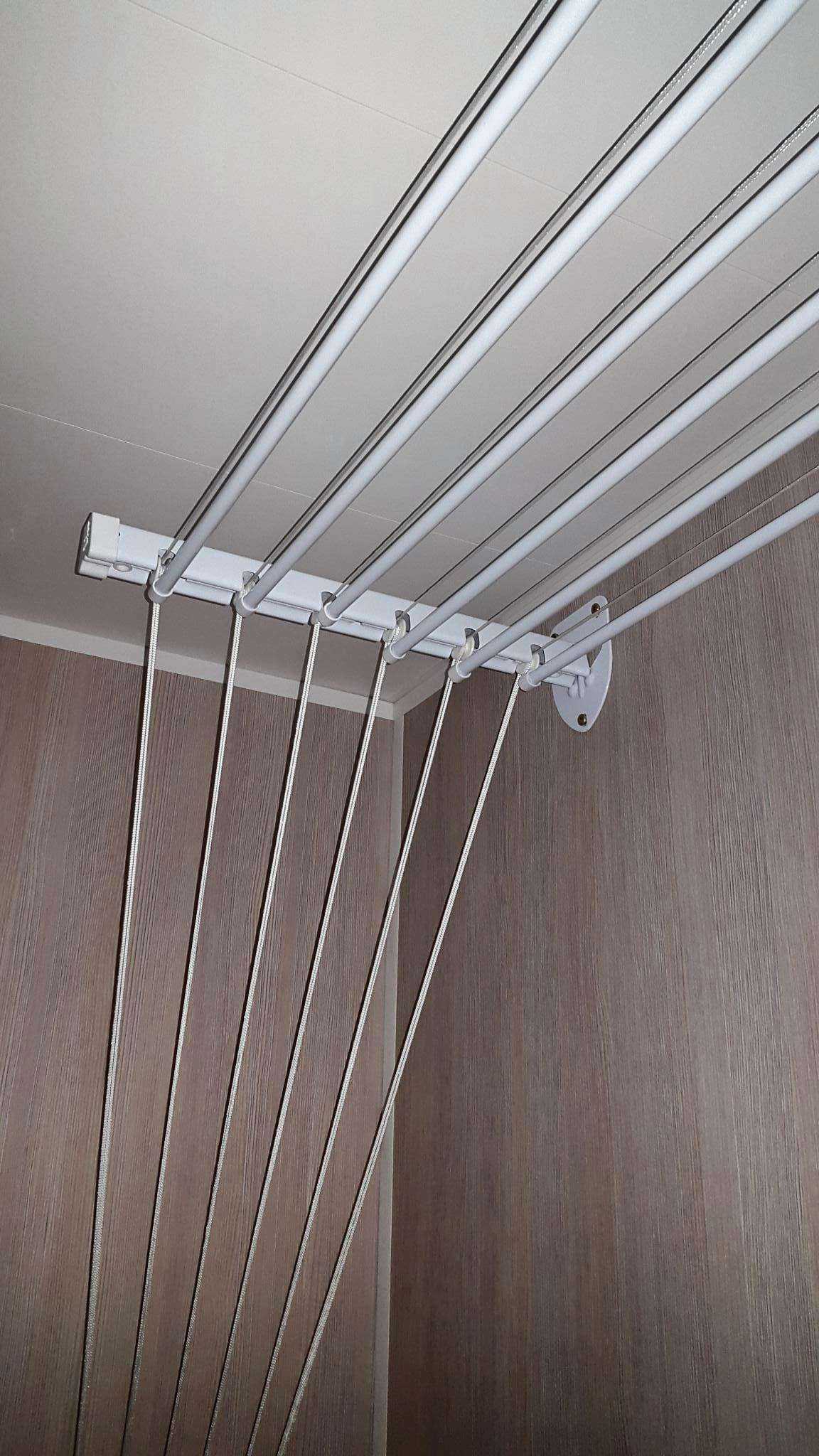 Потолочная сушилка для белья на балкон: преимущества моделей