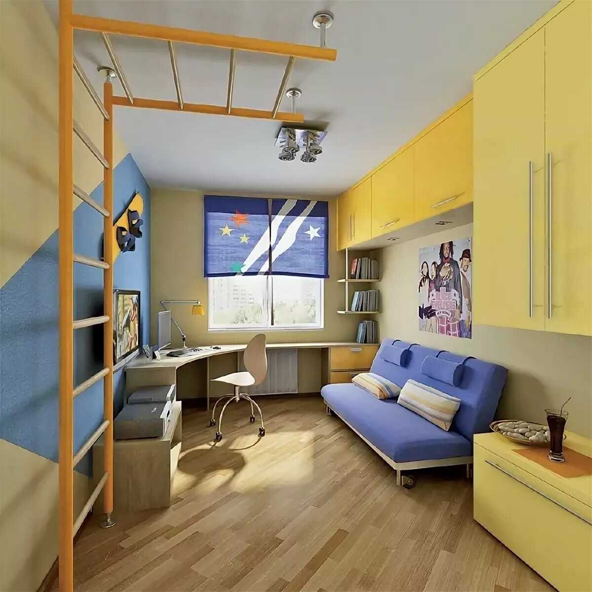 Дизайн узкой детской комнаты: методы корректировки тесного помещения