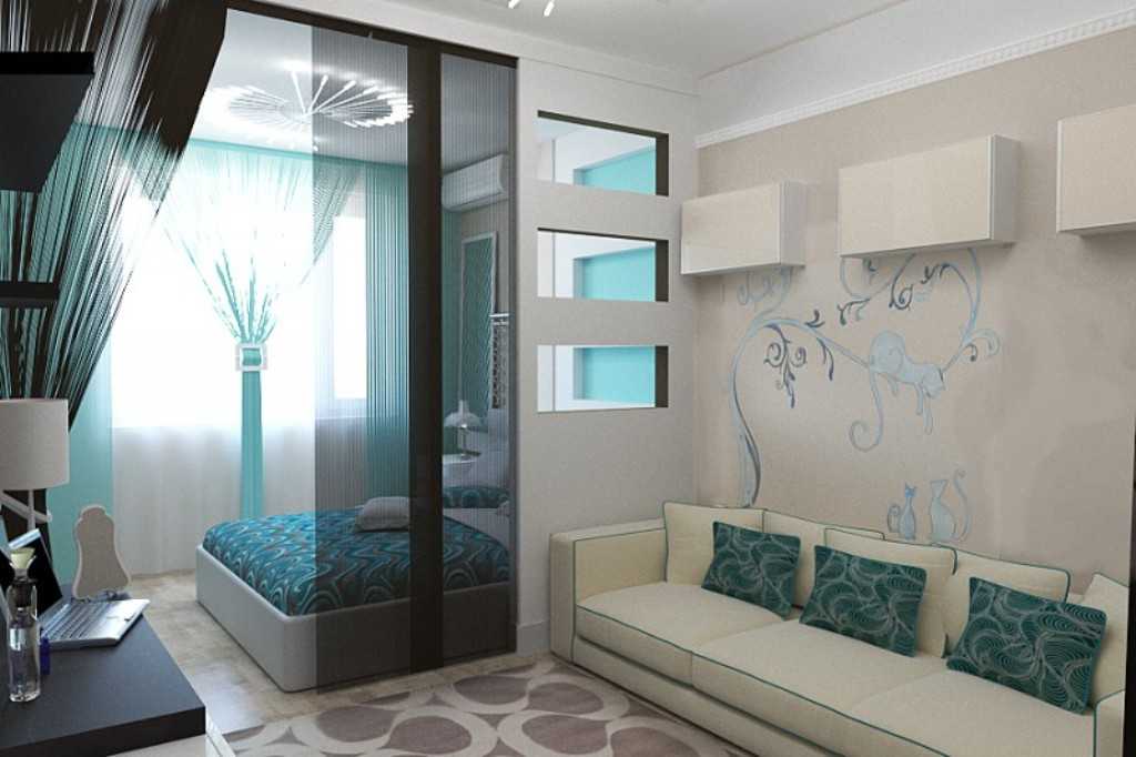 Зонирование комнаты на спальню и гостиную — дизайн и функциональное наполнение