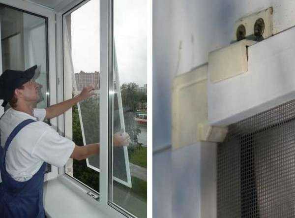 Как установить москитную сетку на пластиковые окна: установка своими руками, на балконную дверь, видео