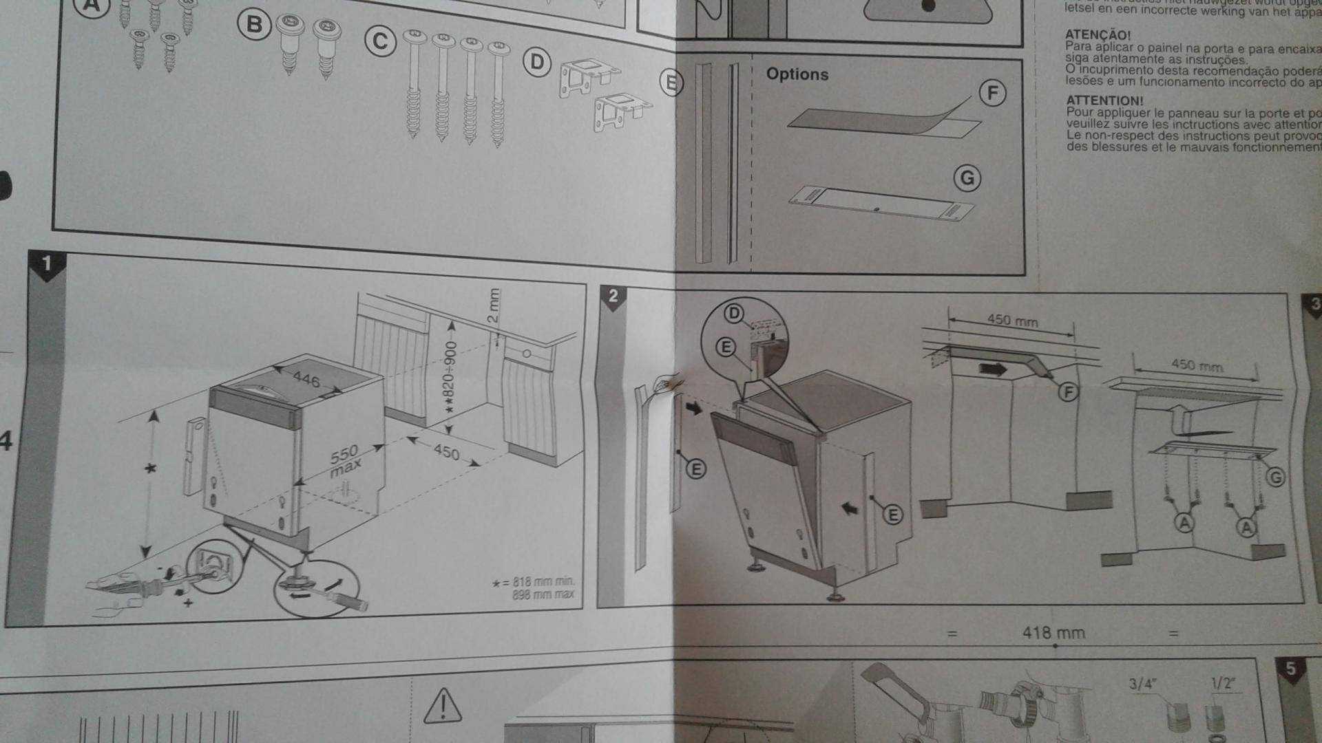 Установка и подключение посудомоечной машины своими руками