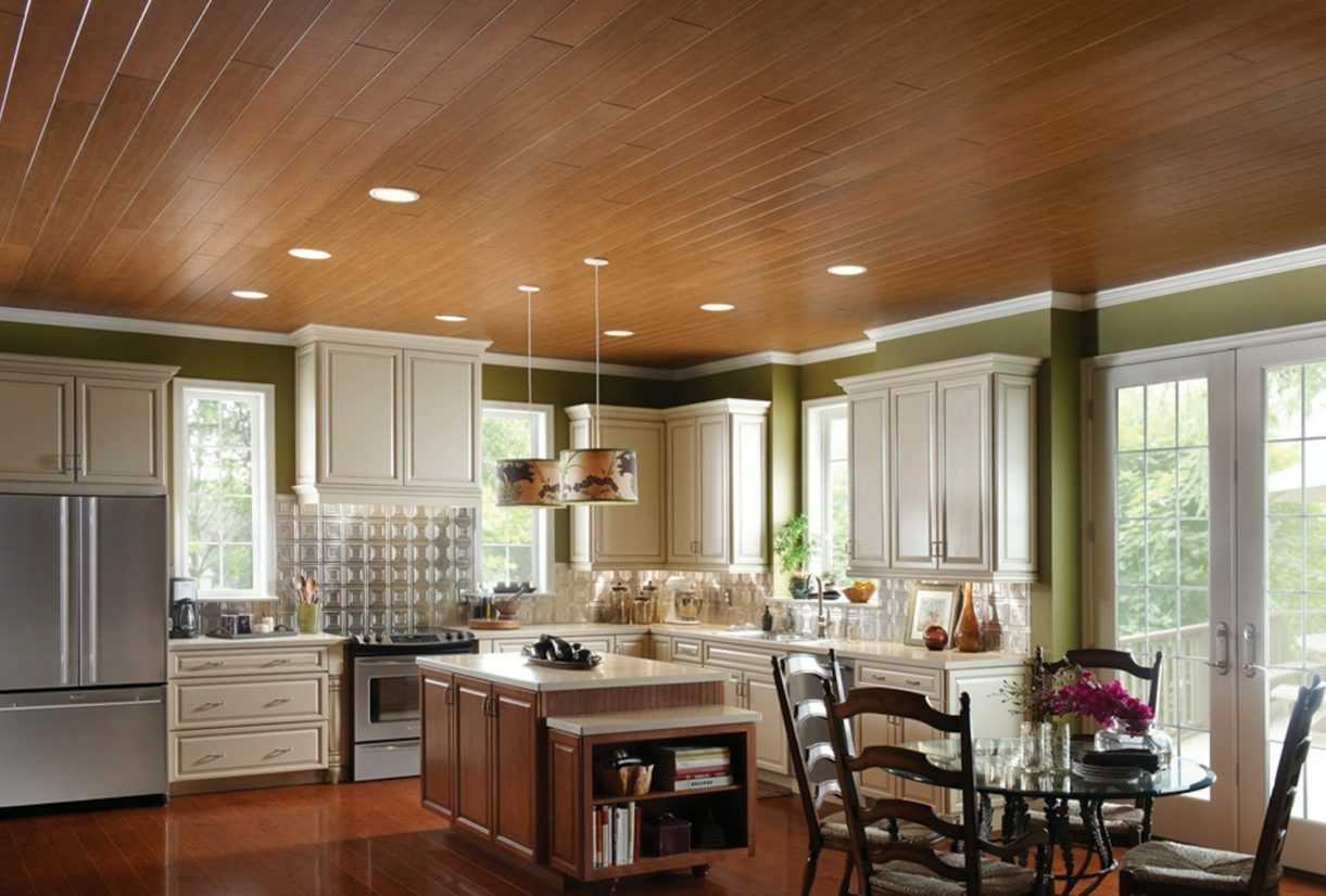 Какой потолок лучше сделать на кухне с газовой плитой: можно ли натяжной