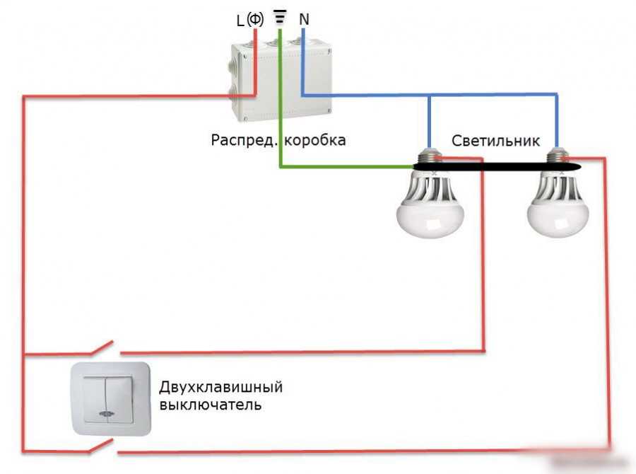Схема подключения двухклавишного выключателя на две комнаты - moy-instrument.ru - обзор инструмента и техники