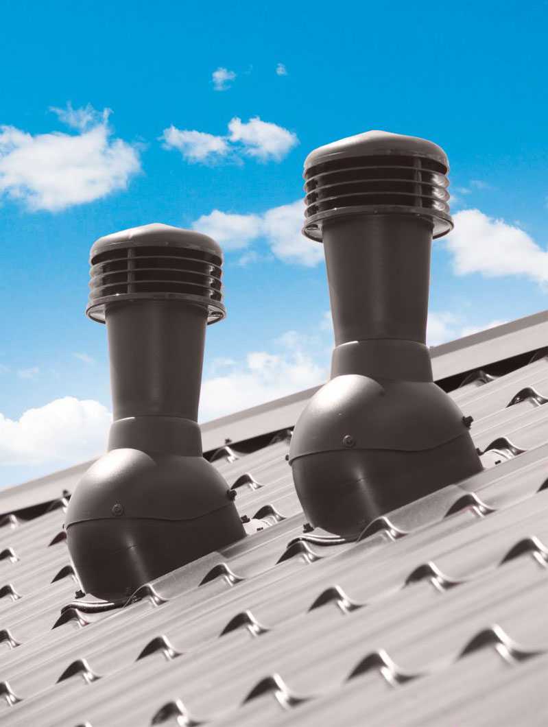 Вентиляция для крыши из металлочерепицы: продухи вентзазоры установка аэраторов слуховые и фасадные окна Последовательность и описание работ