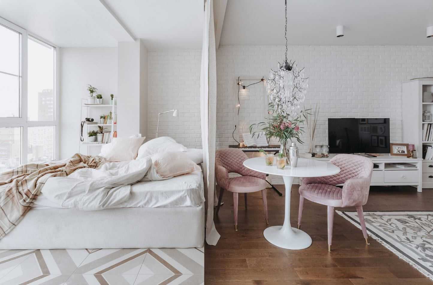 Как разделить комнату на две зоны спальня и гостиная фото: зонирование интерьера, идеи и варианты