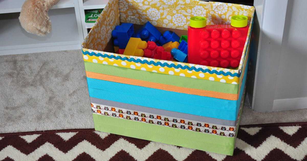 Коробка для игрушек своими руками в детскую комнату