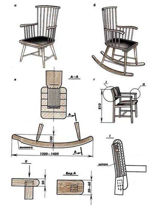 Как изготовить уникальное кресло качалку для дачи своими руками