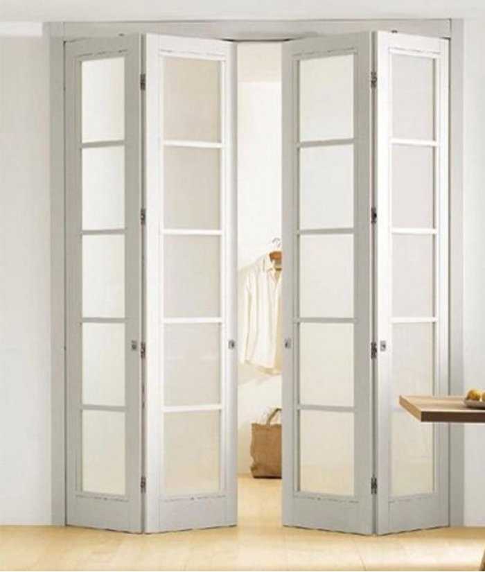 Межкомнатные двери-гармошка и двери-книжка: размеры, установка