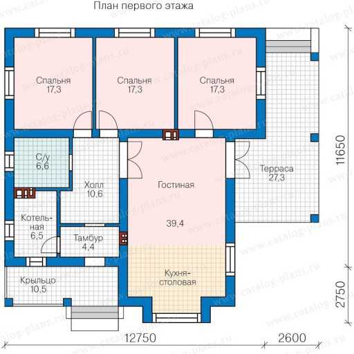 ?проекты одноэтажных домов с тремя спальнями: целесообразность, оптимальные планировки и технические нормативы - блог о строительстве