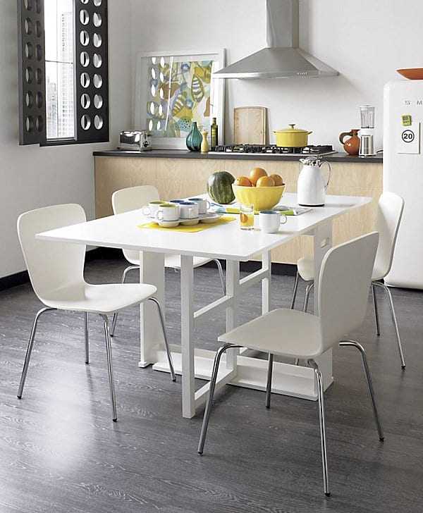 Раскладные столы в интерьере кухни – максимум пространства и функционала